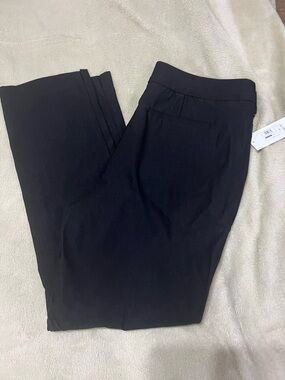 Womens Black Stretch Dress Pants - Classic Straight Fit
